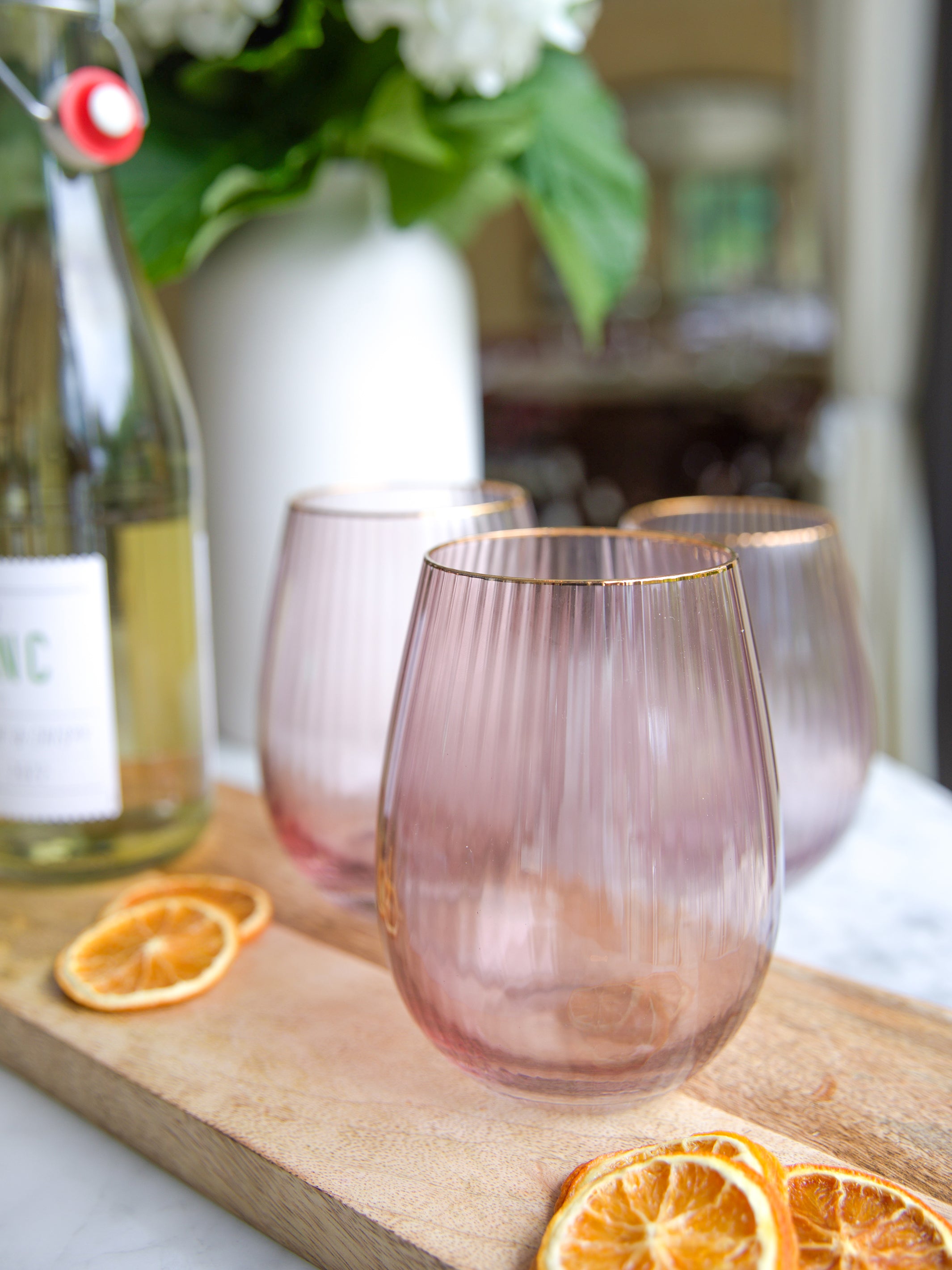 HAGER Stemless Wine glass - Mauve