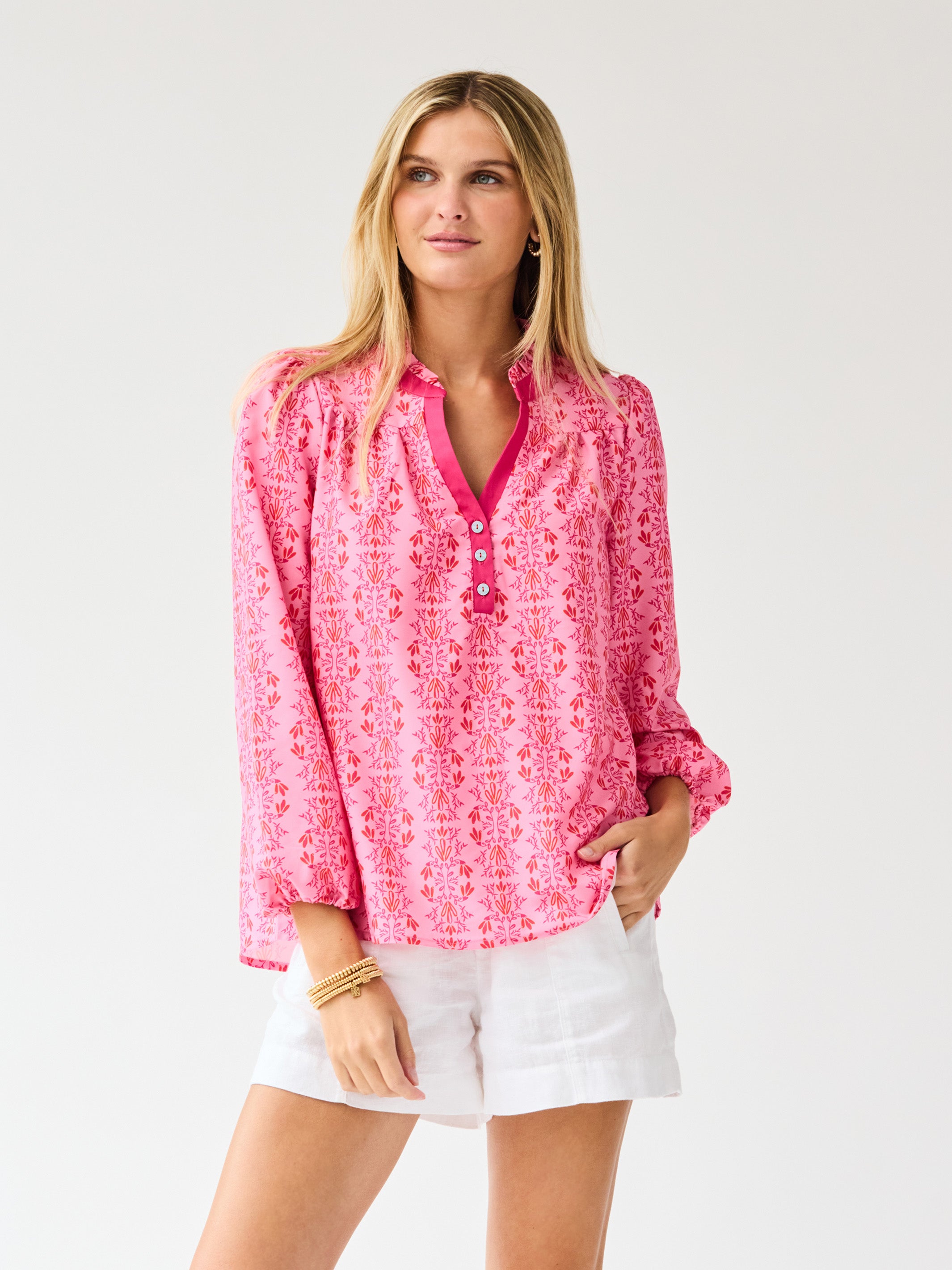 Gianna Top | Heirloom Vine Pink – Mary Square