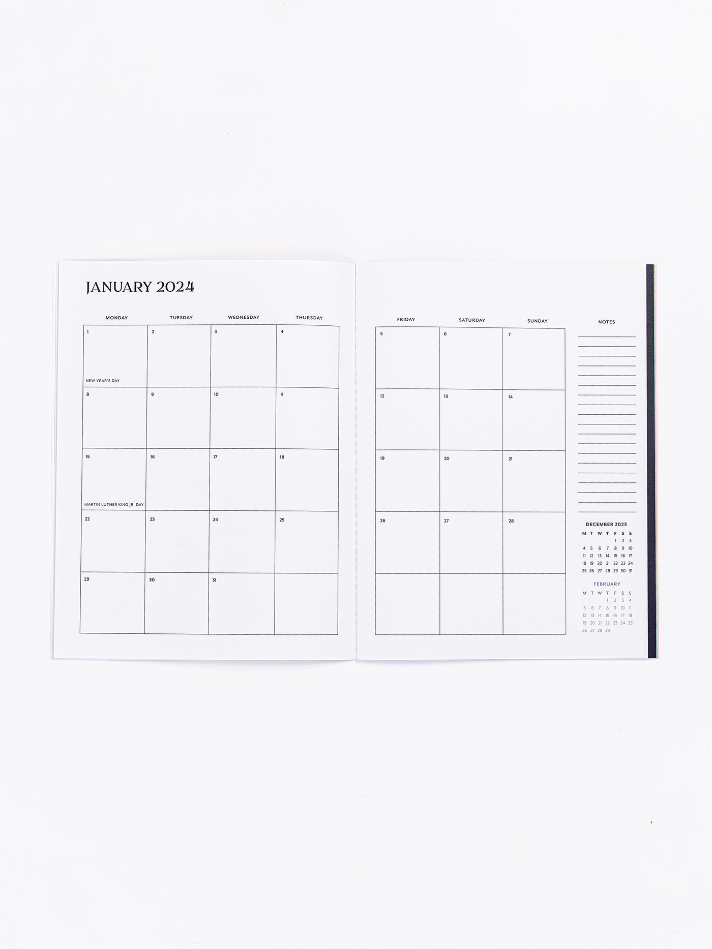 2024 Large Monthly Planner | Little Star Blue