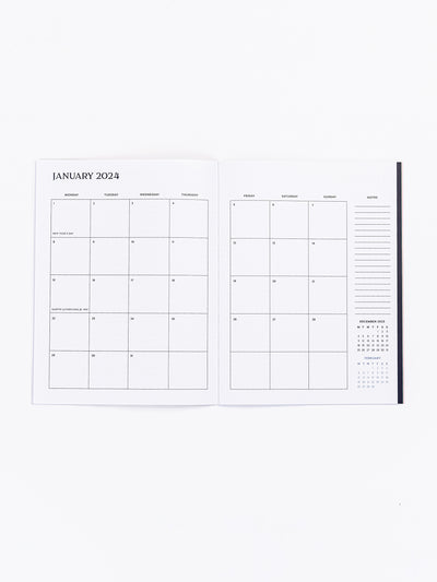 2024 Medium Monthly Planner | Bubble Over Blue