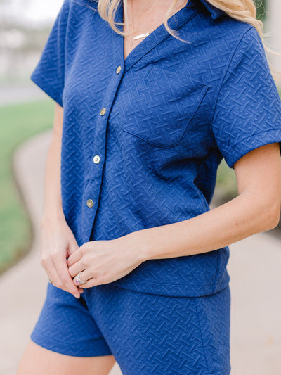 FINAL SALE - Maren Top | Navy