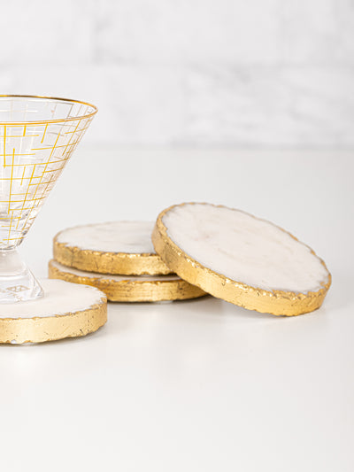 Marble Coasters | Gold