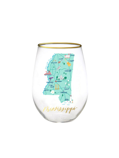 Stemless Wine Glass | Mississippi