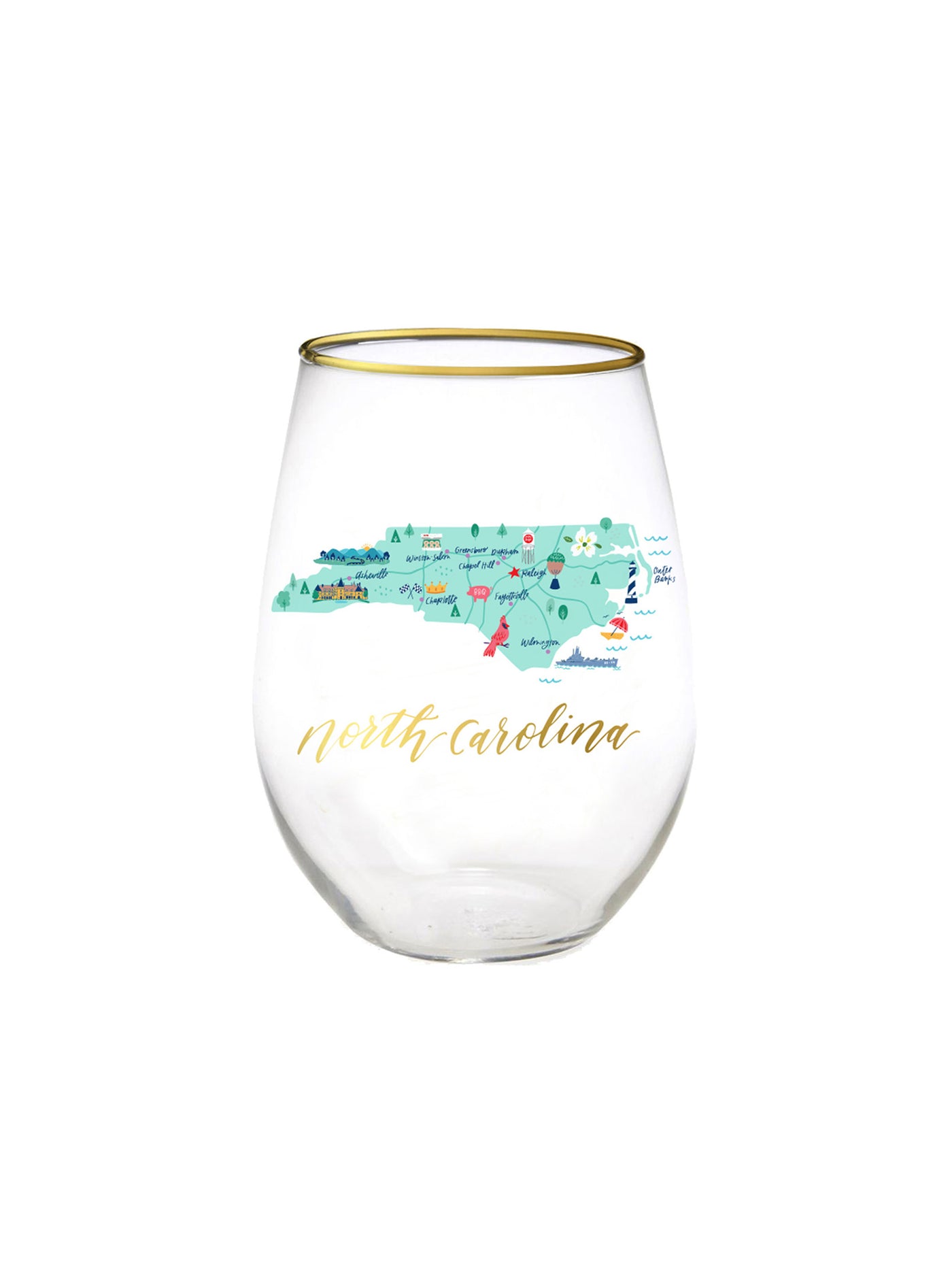 Stemless Wine Glass | North Carolina