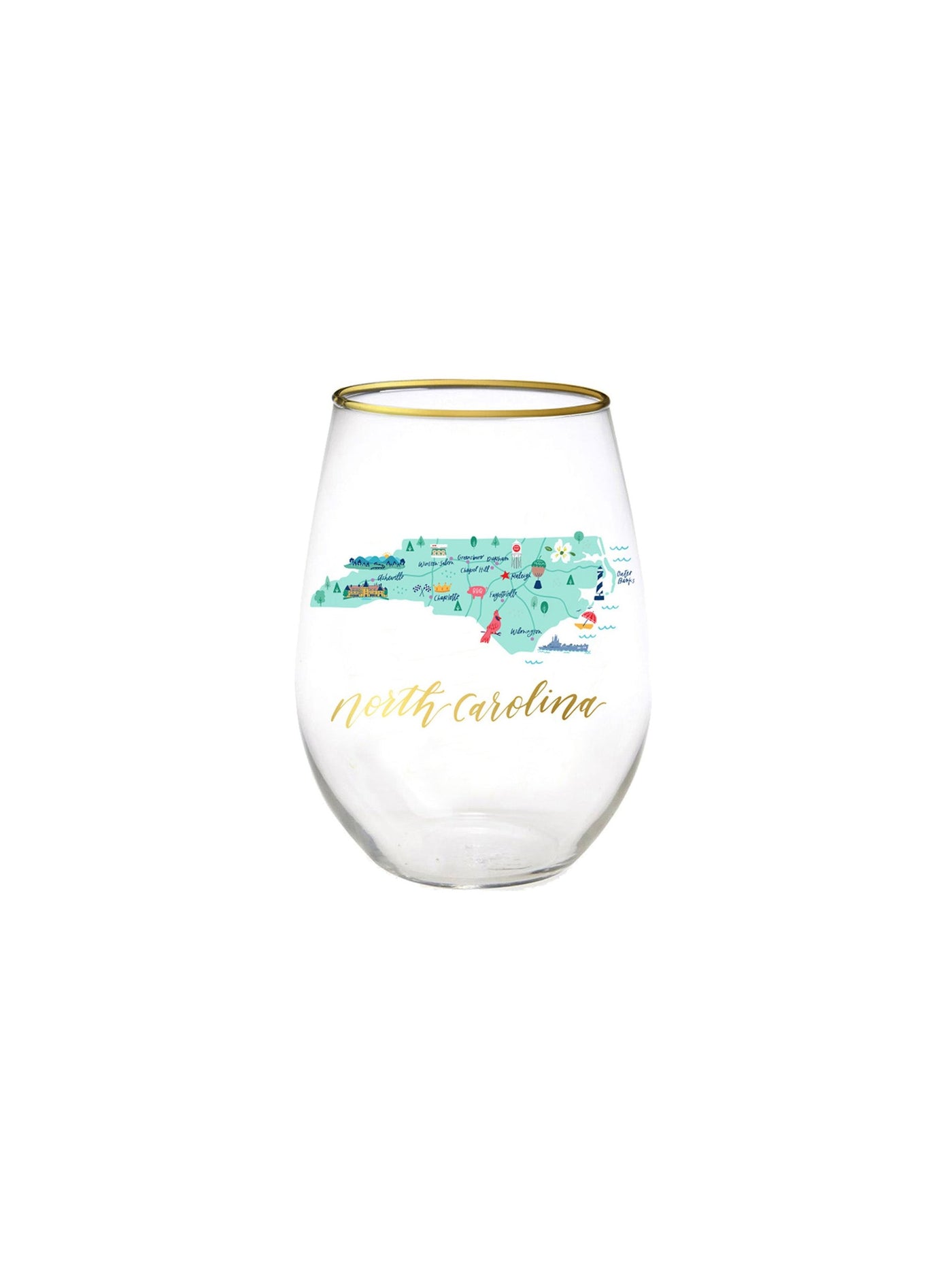 Stemless Wine Glass | North Carolina