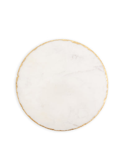 Round Marble Cheese Board | Gold
