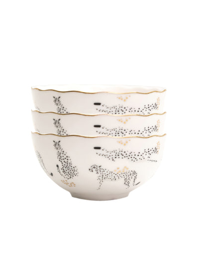 Ceramic Bowl | Cheetah - Set of 3