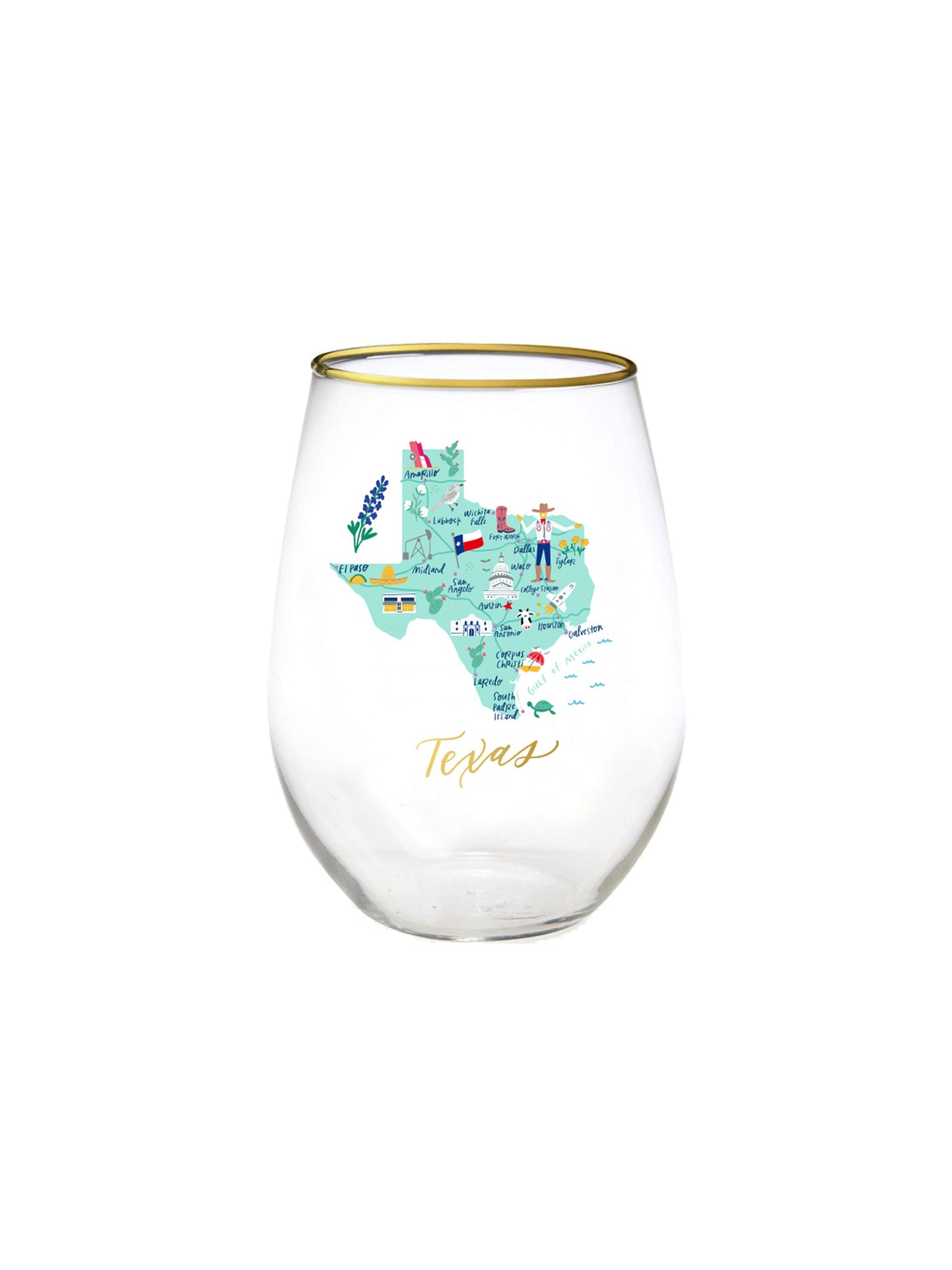 Stemless Wine Glass | Texas