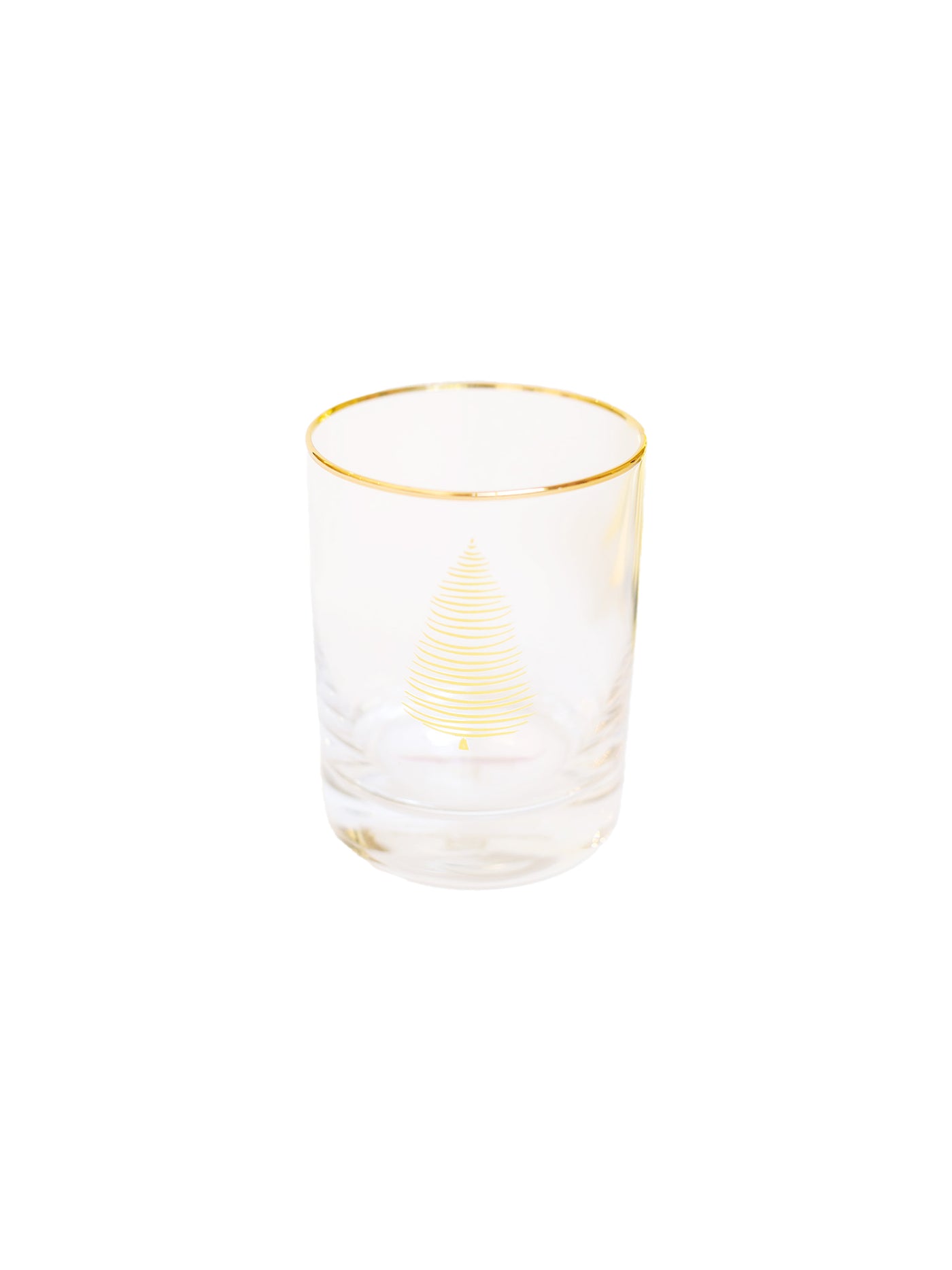 Cocktail Glasses | Gold Swirl Christmas Tree - Set of 4