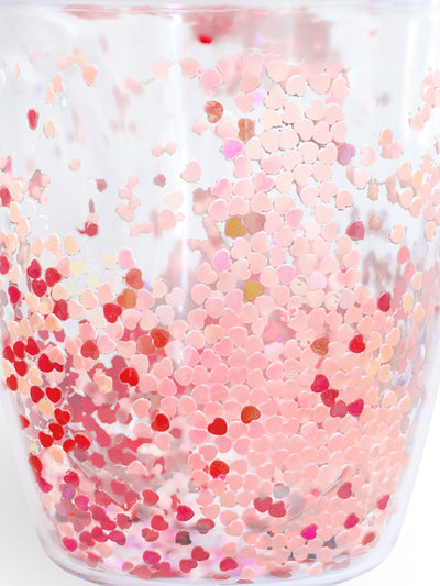 Glitter Acrylic Stemless Wine Tumbler | Valentine's Day