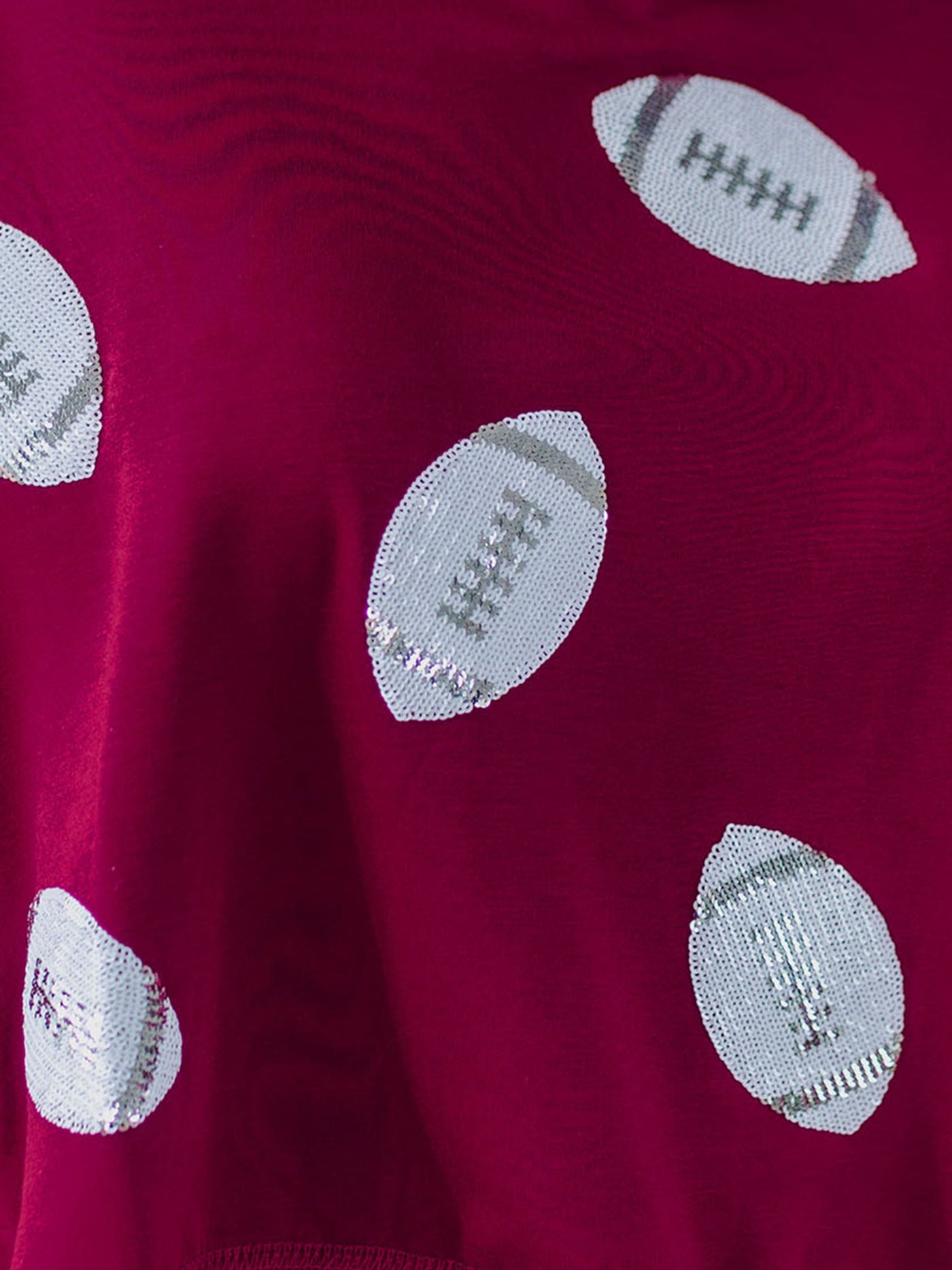 Millie Sweatshirt | Footballs Maroon + White