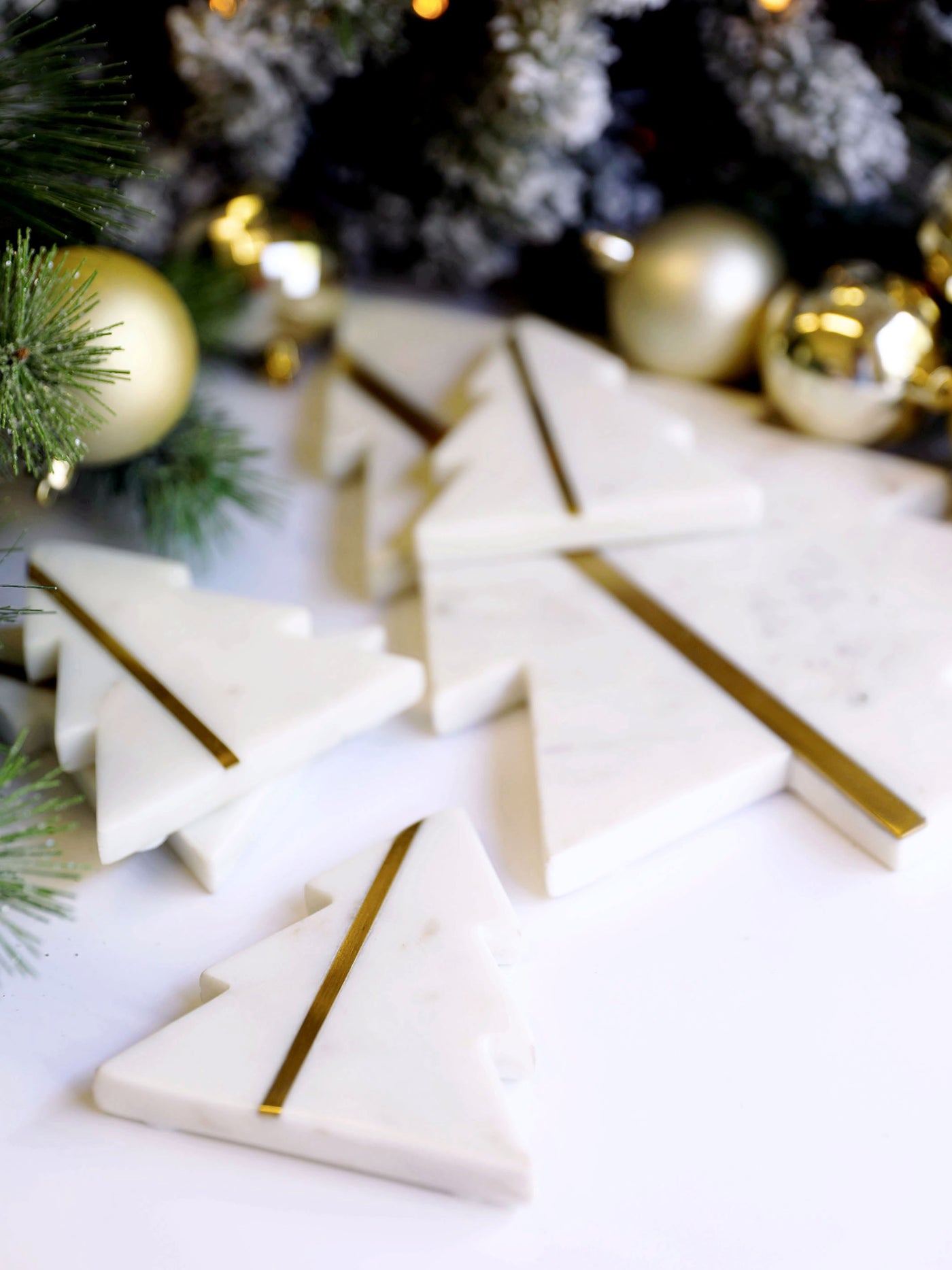 Marble Cheese Board | Gold - Tree