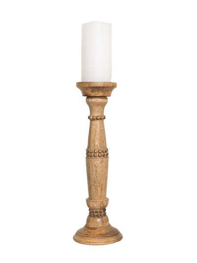 Beaded Candle Stick | Natural