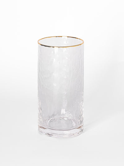 Water Glass | Hammered Clear - Set of 4 - Mary Square, LLC