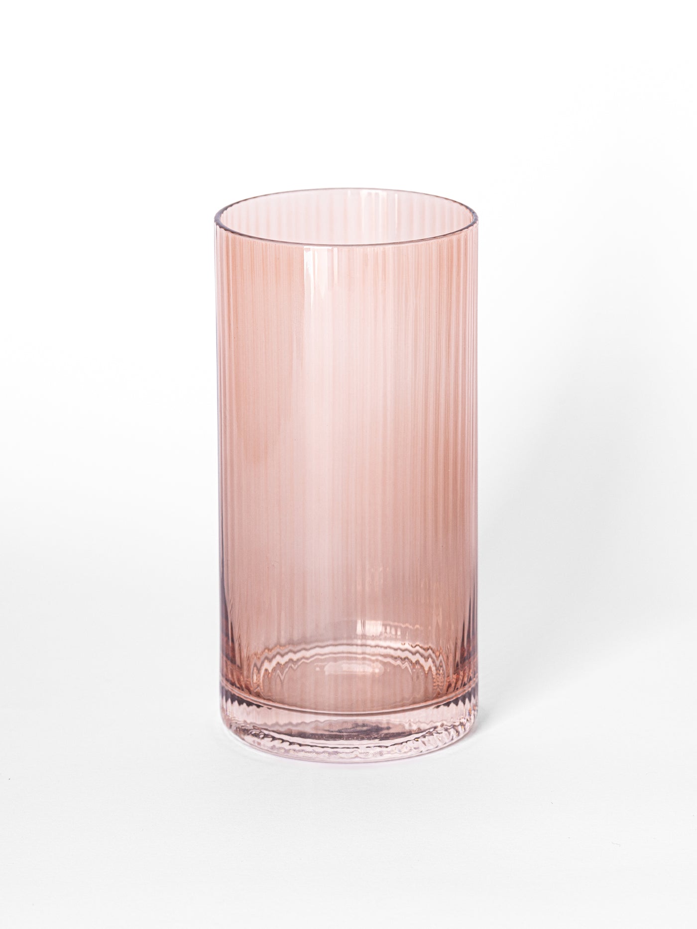 Water Glass | Ribbed Rose - Set of 4 - Mary Square, LLC