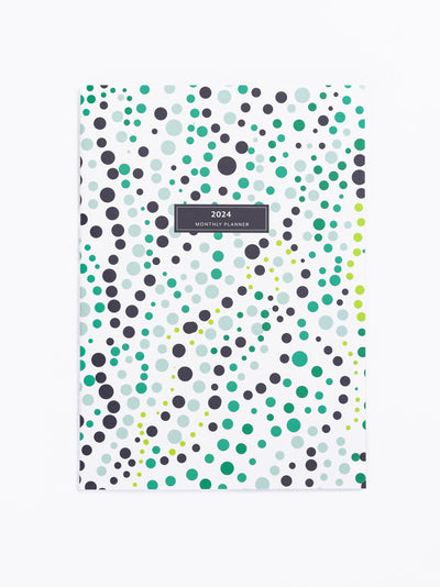 2024 Medium Monthly Planner | Bubble Over Blue