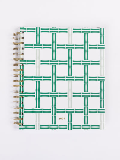 2024 Spiral Weekly Planner | Bamboo Breeze Green