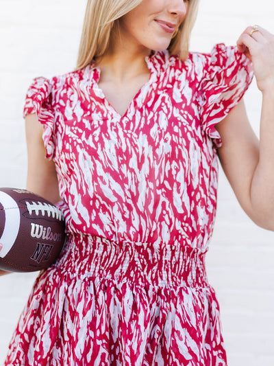 Marley Top | Tiger Tail Crimson + White