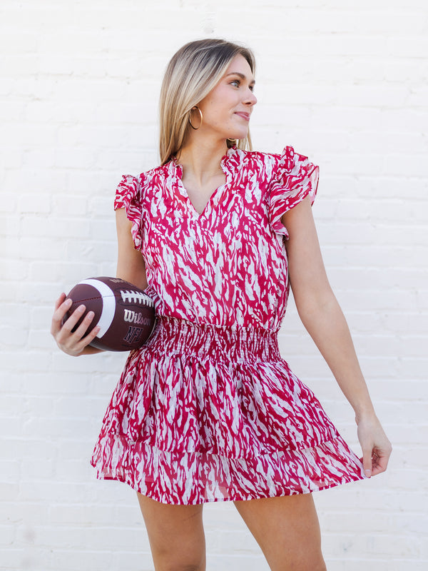Marley Top | Tiger Tail Crimson + White