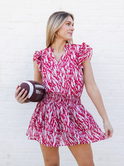 Marley Top | Tiger Tail Crimson + White