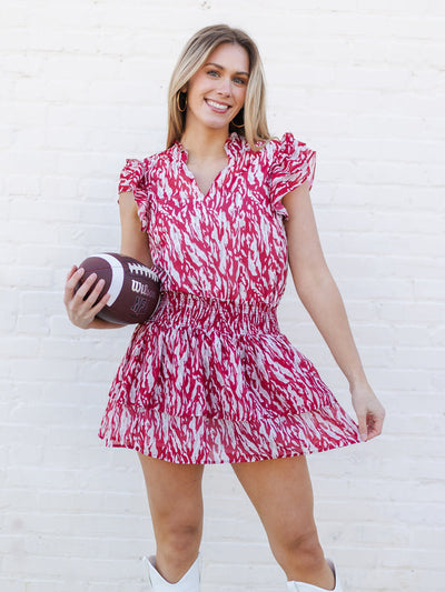 Marley Top | Tiger Tail Crimson + White