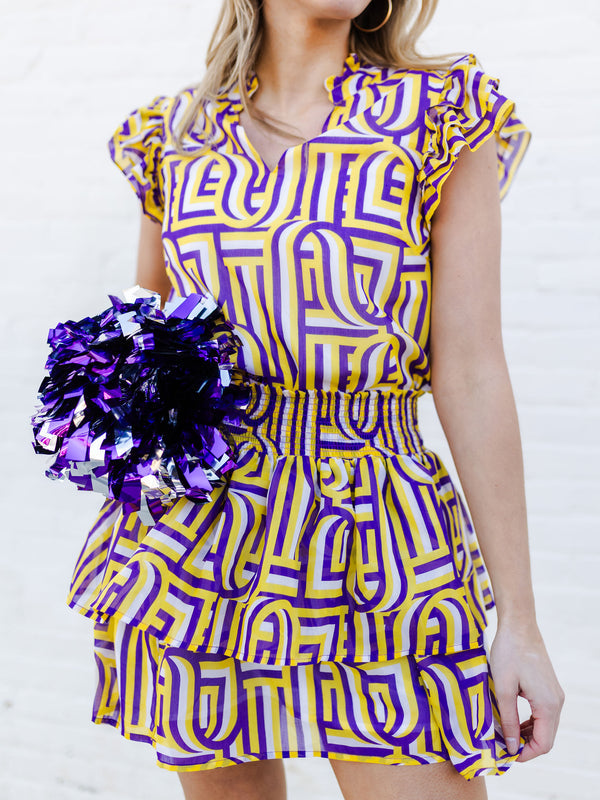 Marley Top | Touchdown Purple + Gold