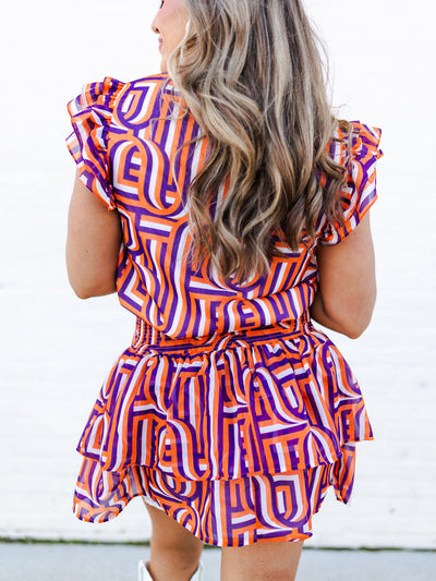 Marley Top | Touchdown Purple + Orange