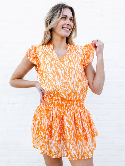 Marley Top | Tiger Tail Orange + White