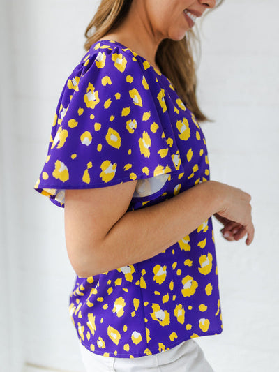 Paisley Top | Party Animal Purple + Gold
