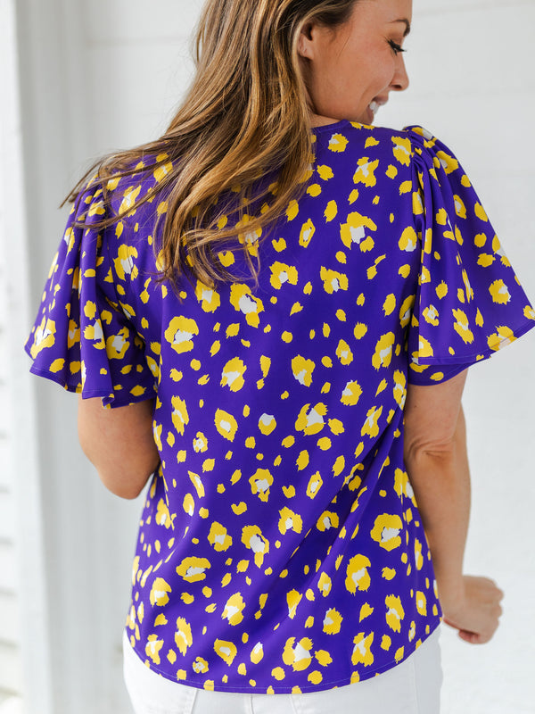 Paisley Top | Party Animal Purple + Gold