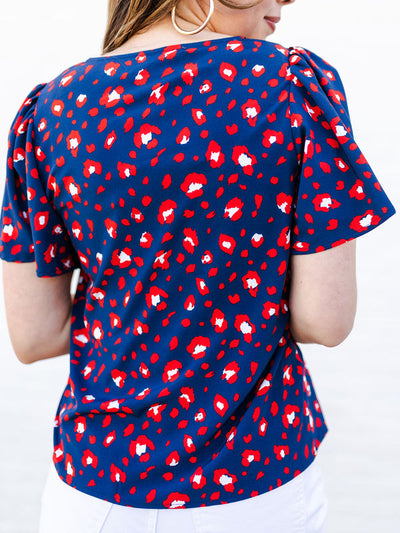 Paisley Top | Party Animal Red + Blue