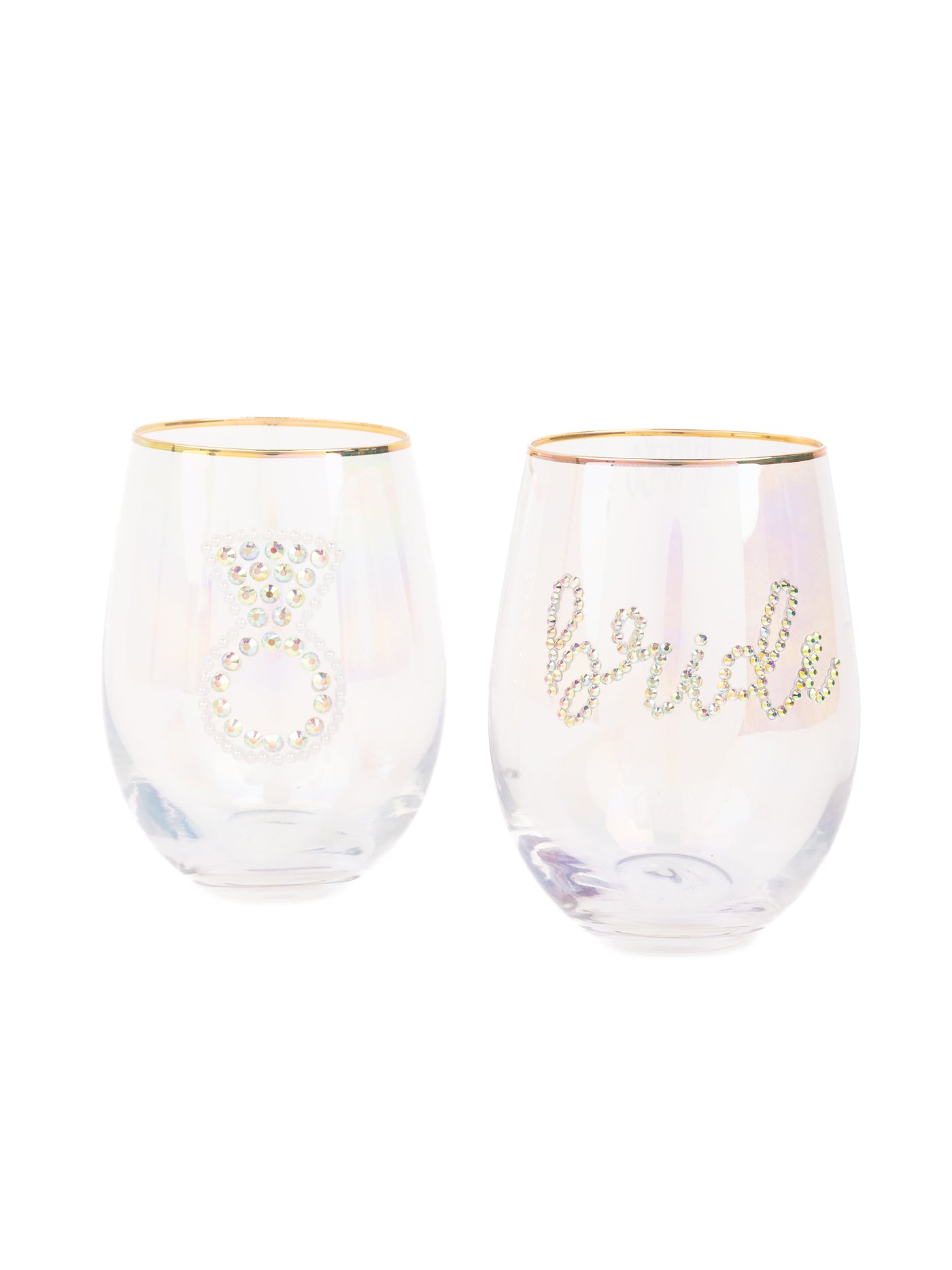 Stemless Wine Glass | Rhinestone Bride