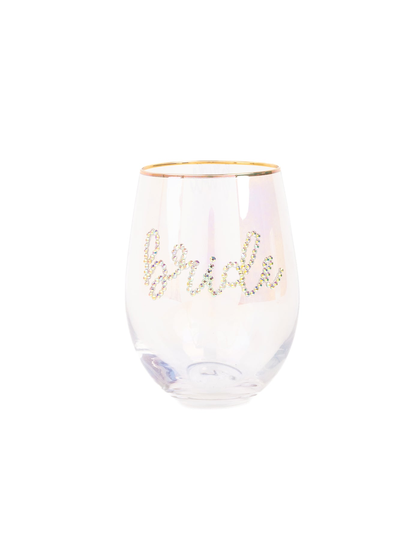 Stemless Wine Glass | Rhinestone Bride