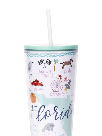 24oz Straw Tumbler | Florida