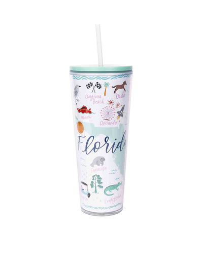 24oz Straw Tumbler | Florida