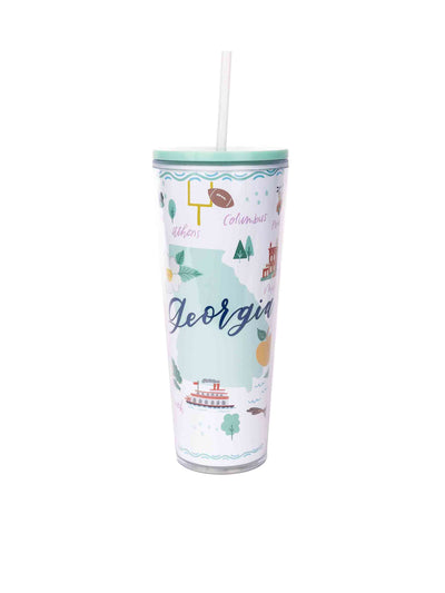 24oz Straw Tumbler | Georgia