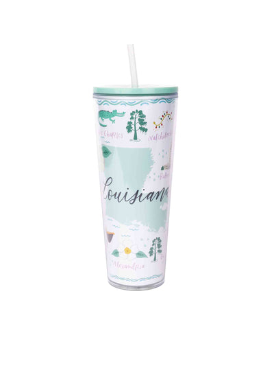 24oz Straw Tumbler | Louisiana