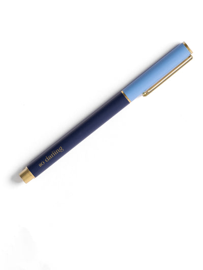 Snap Cap Pen | Colorblock Blue