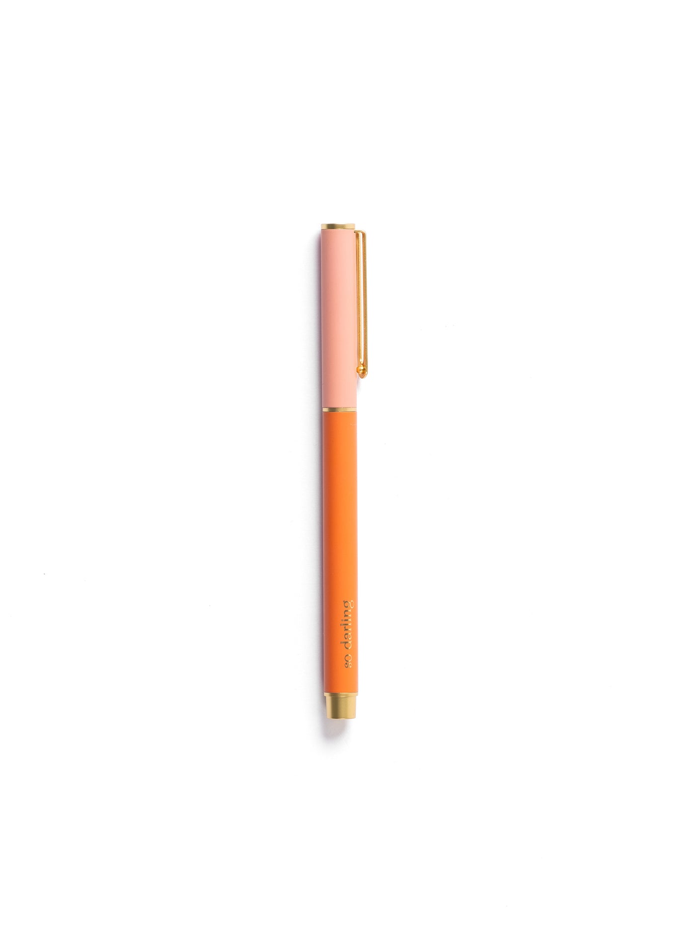 Snap Cap Pen | Colorblock Coral