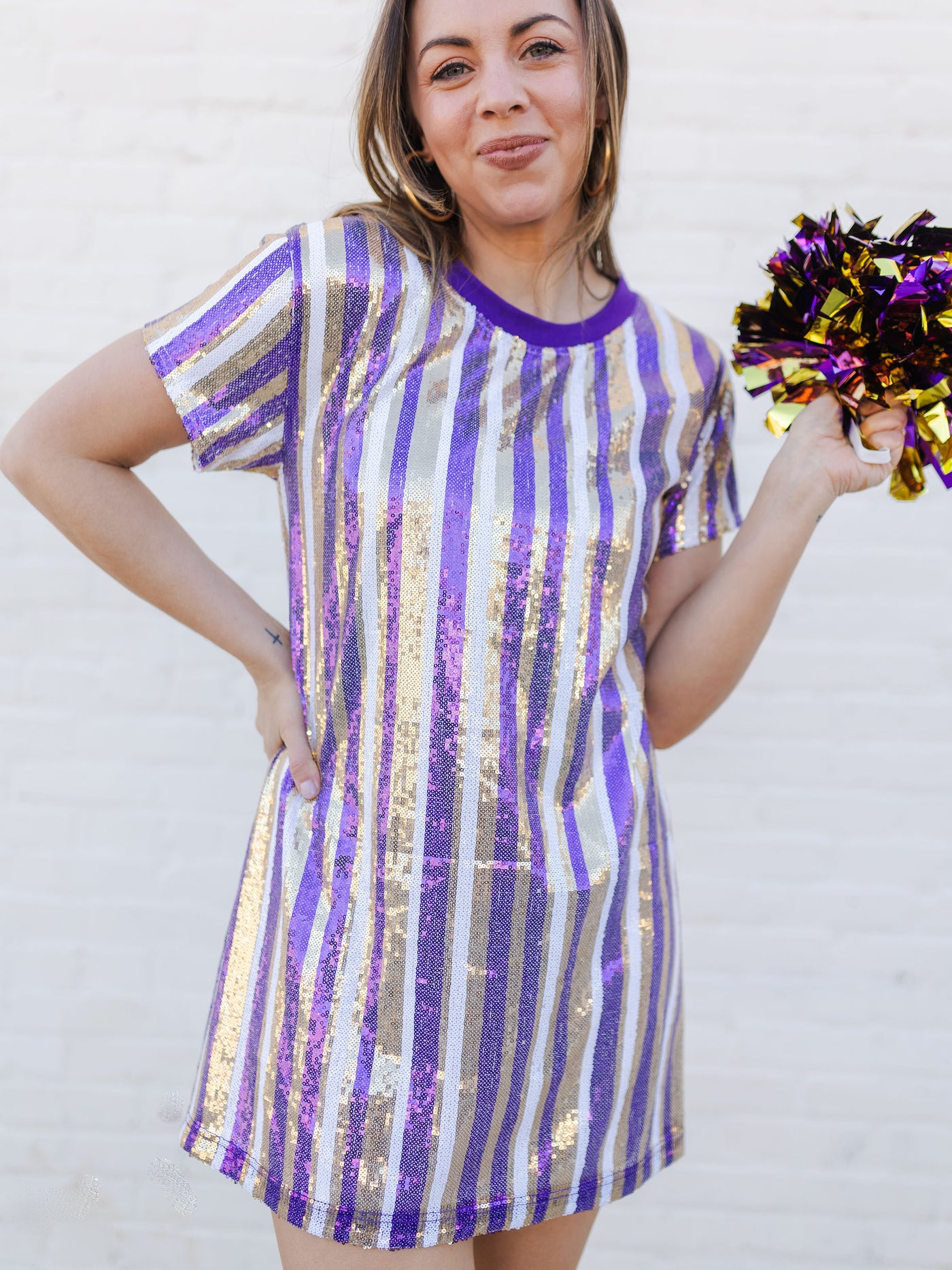 Julia Dress | Purple + Gold