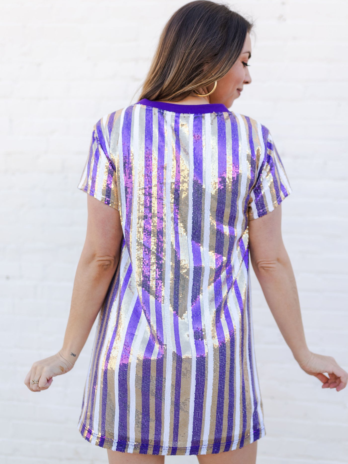 Julia Dress | Purple + Gold