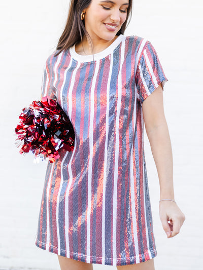 Julia Dress | Red + Blue