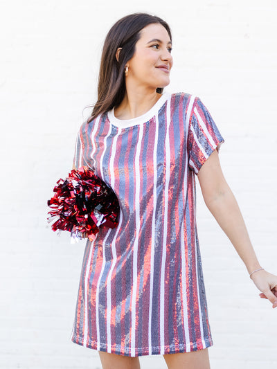 Julia Dress | Red + Blue