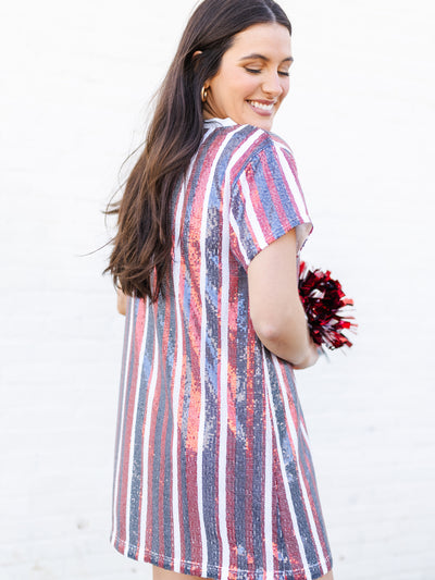 Julia Dress | Red + Blue