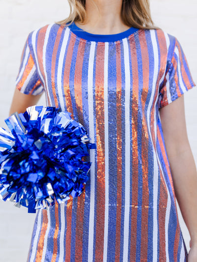 Julia Dress | Blue + Orange