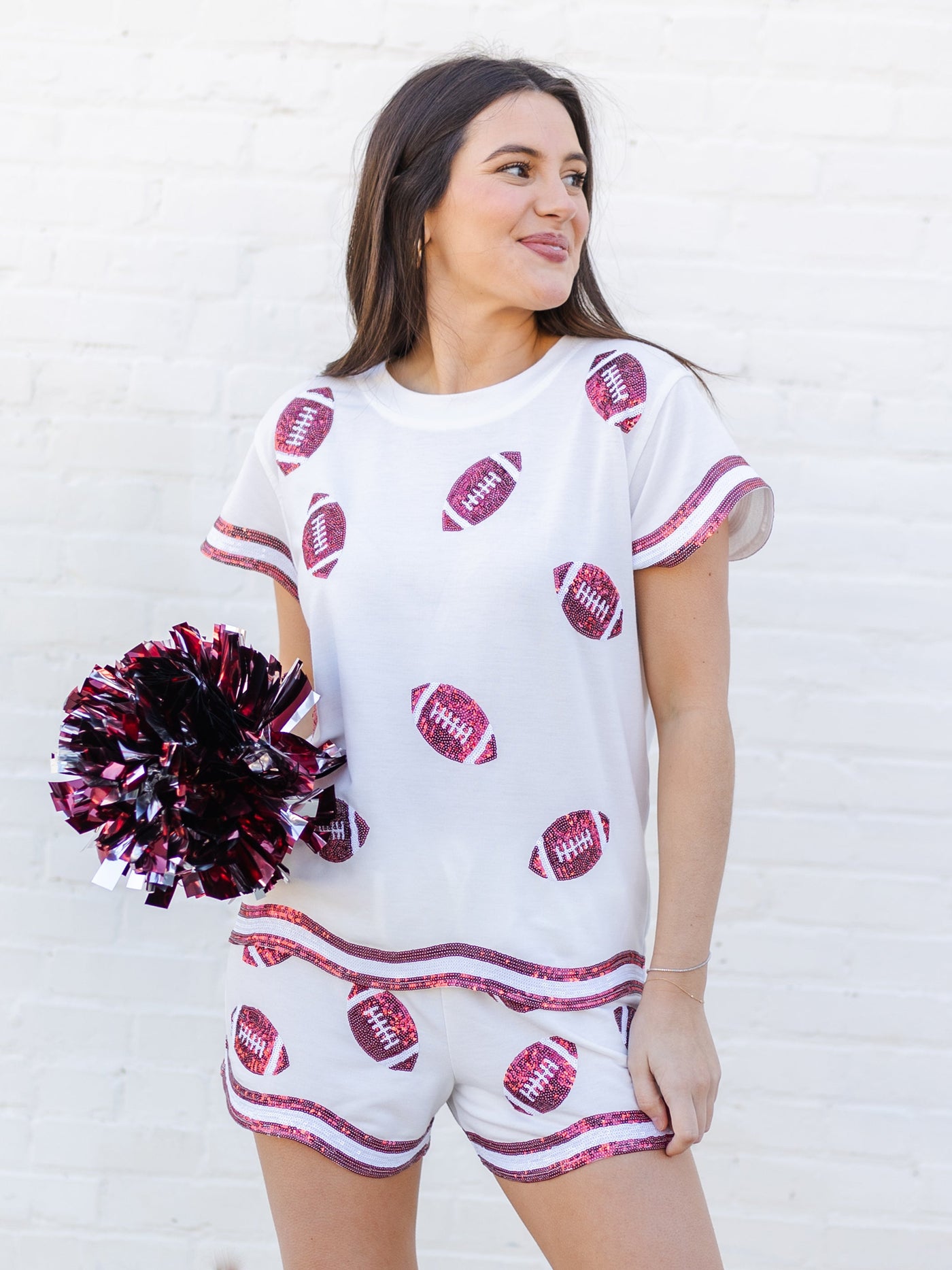 Ginny Top | Crimson  + White