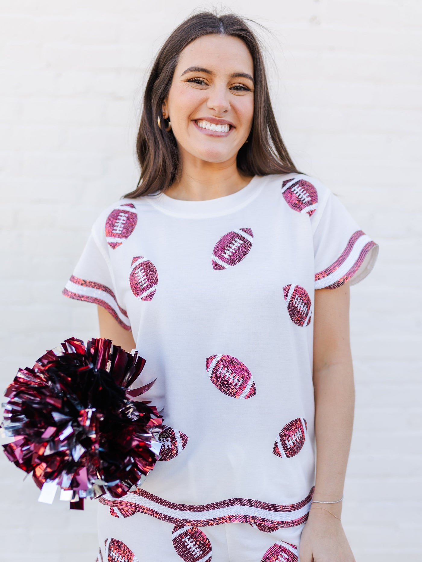 Ginny Top | Crimson  + White