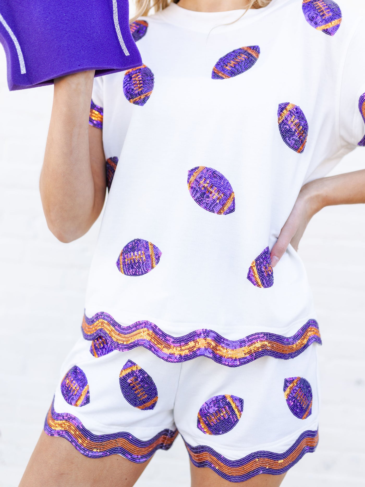 Ginny Shorts | Orange + Purple