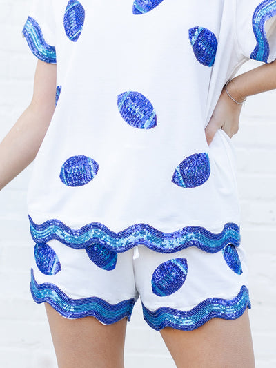 Ginny Shorts | Blue + White