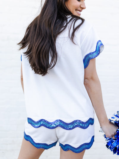 Ginny Shorts | Blue + White